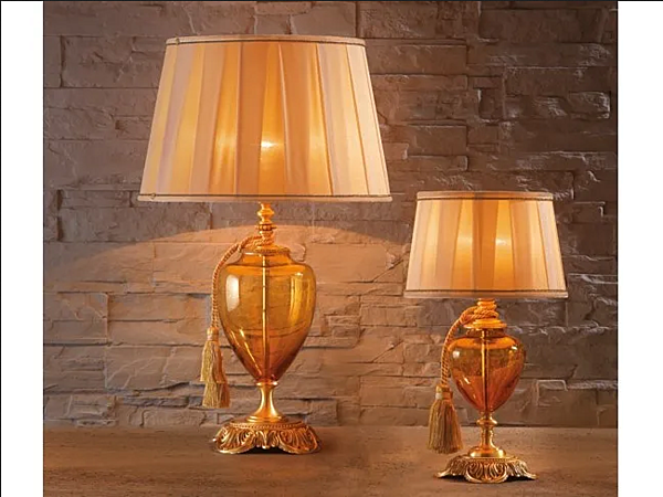 Настольная лампа из стекла и металла Euroluce Lampadari  Luigi XV LG1 LP1 фабрика EUROLUCE LAMPADARi из Италии. Фото №1