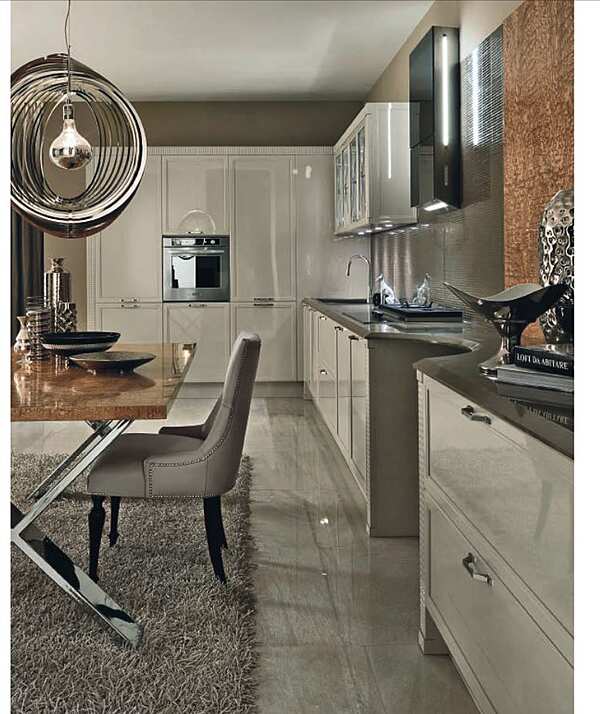 Кухня с линейной планировкой из массива дерева бренд ASTER CUCINE Luxury Glam фабрика Aster Cucine из Италии. Фото №3
