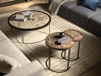 Круглый кофейный стол из мрамора ARTE BROTTO Leonardo L1040N L1040N Круглый кофейный стол из мрамора ARTE BROTTO Leonardo L1040N L1040N фабрика Arte Brotto из Италии