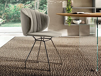 Кресло из кожи с мягкой спинкой LAGO RUFFLE Кресло из кожи с мягкой спинкой LAGO RUFFLE фабрика LAGO из Италии