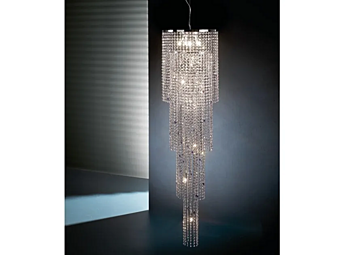 Люстра с кристаллами в форме звезд Euroluce Lampadari S14