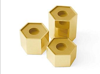 Латунная подсвечник шестиугольной формы Gallotti&Radice CANDLE HOLDERS Латунная подсвечник шестиугольной формы Gallotti&Radice CANDLE HOLDERS фабрика Gallotti & Radice из Италии