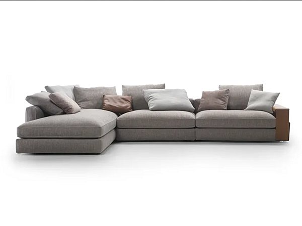 Секционный диван с мягкой спинкой и шезлонгом из ткани FLEXFORM HARPER фабрика FLEXFORM из Италии. Фото №1