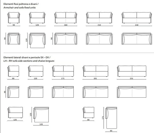 Модульный диван с мягкой спинкой из ткани NOVAMOBILI SMUK SOFA фабрика NOVAMOBILI из Италии. Фото №7