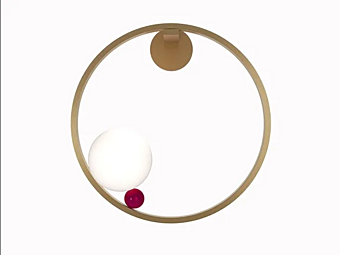 Светодиодная настенная лампа из латуни и стекла PAOLO CASTELLI Joy ILL.JOYL.500