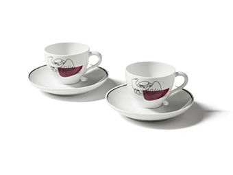 Чашки с блюдцами из фарфора CASSINA GNR Service Prunier GNR 23