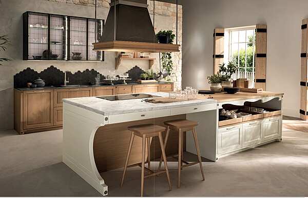 Кухня с островом из материала ASTER CUCINE Portrait LACCATO фабрика Aster Cucine из Италии. Фото №1