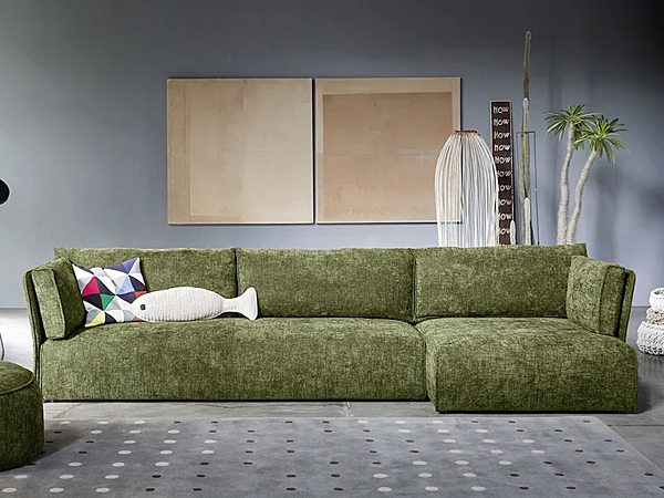 Модульный диван с мягкой спинкой из ткани NOVAMOBILI SMUK SOFA фабрика NOVAMOBILI из Италии. Фото №1