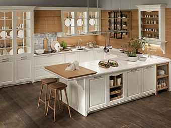 Кухня с островом из материала ASTER CUCINE Portrait BIANCO Кухня с островом из материала ASTER CUCINE Portrait BIANCO фабрика Aster Cucine из Италии