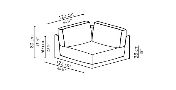 Секционный диван с тканевой обивкой CASAMILANO Suite фабрика CASAMILANO из Италии. Фото №24