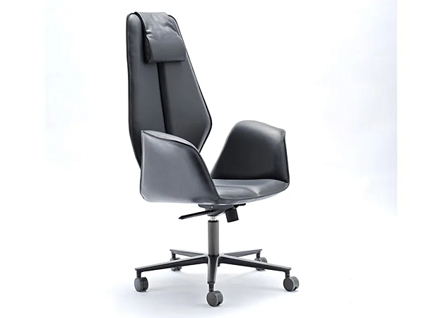 Кресло с обитой спинкой из кожи FASEM Fosca BIG TALL ABW фабрика FASEM из Италии. Фото №1